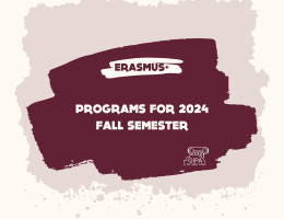 Erasmus+ Programmes for 2024 Fall Semester