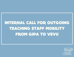 INTERNAL CALL FOR OUTGOING TEACHING STAFF MOBILITY FROM GIPA TO VEVU