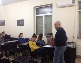 Invited guest from the organization Green Alternative, Irakli Macharashvili, met with the students