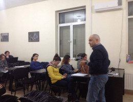 Invited guest from the organization Green Alternative, Irakli Macharashvili, met with the students